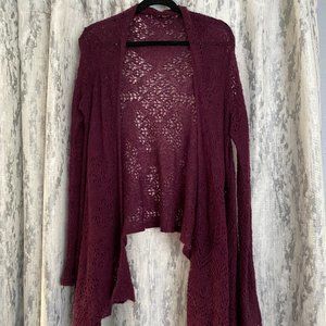 Long Flowy Burgundy Sweater